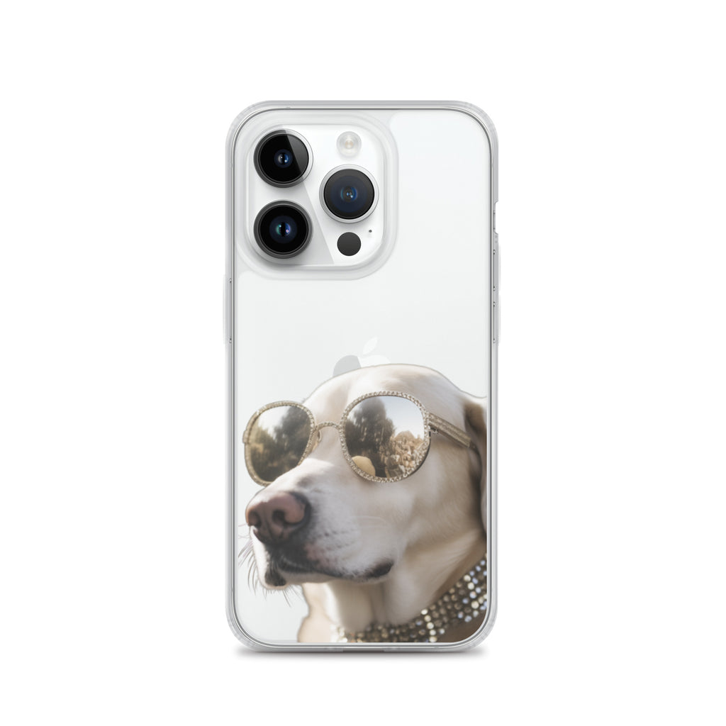 Glasses Dog B Clear Case for iPhone