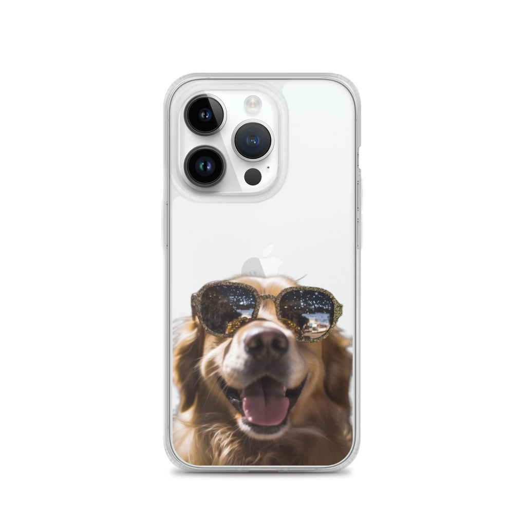 Glasses Dog C Clear Case for iPhone