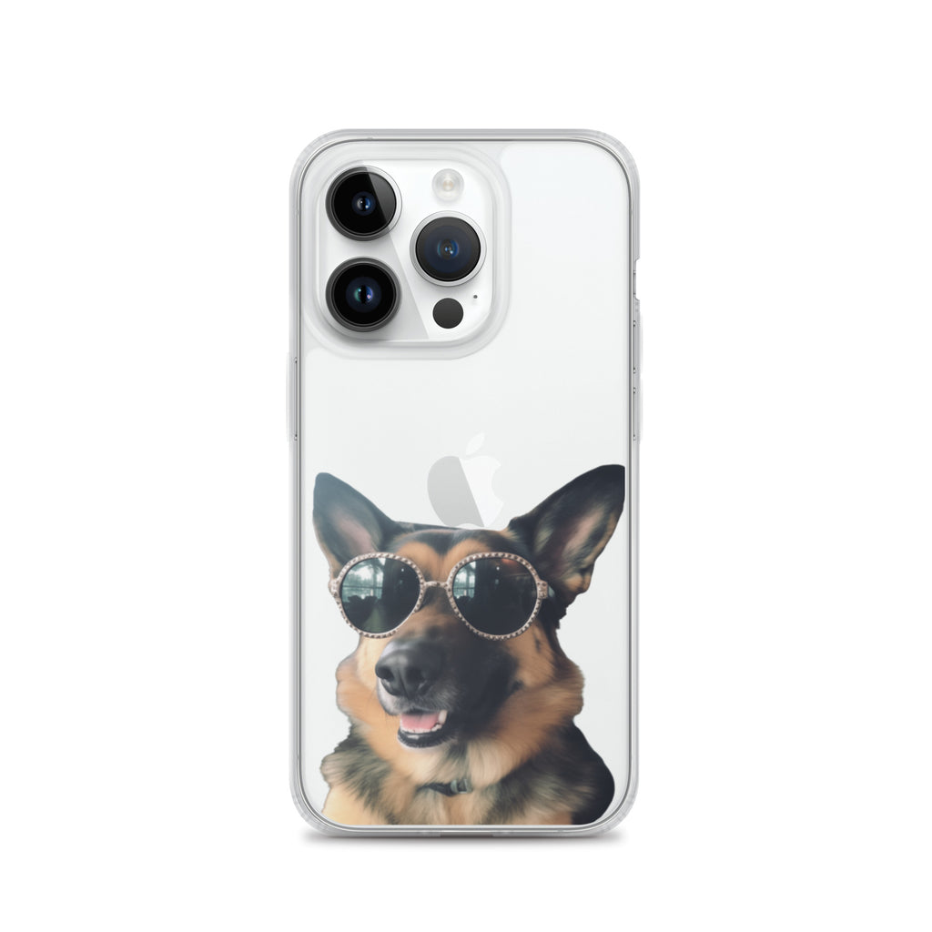 Glasses Dog D Clear Case for iPhone