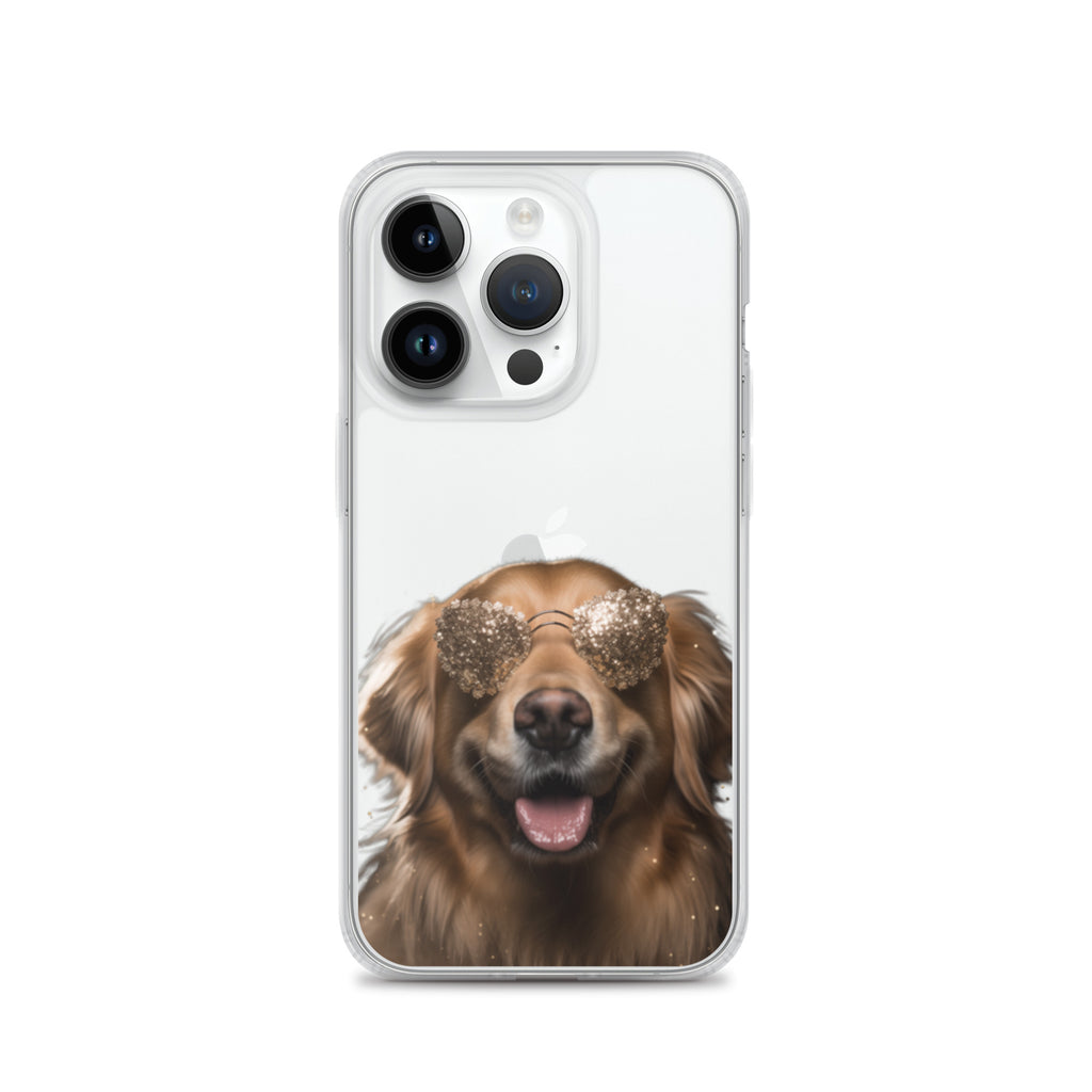 Glasses Dog G Clear Case for iPhone