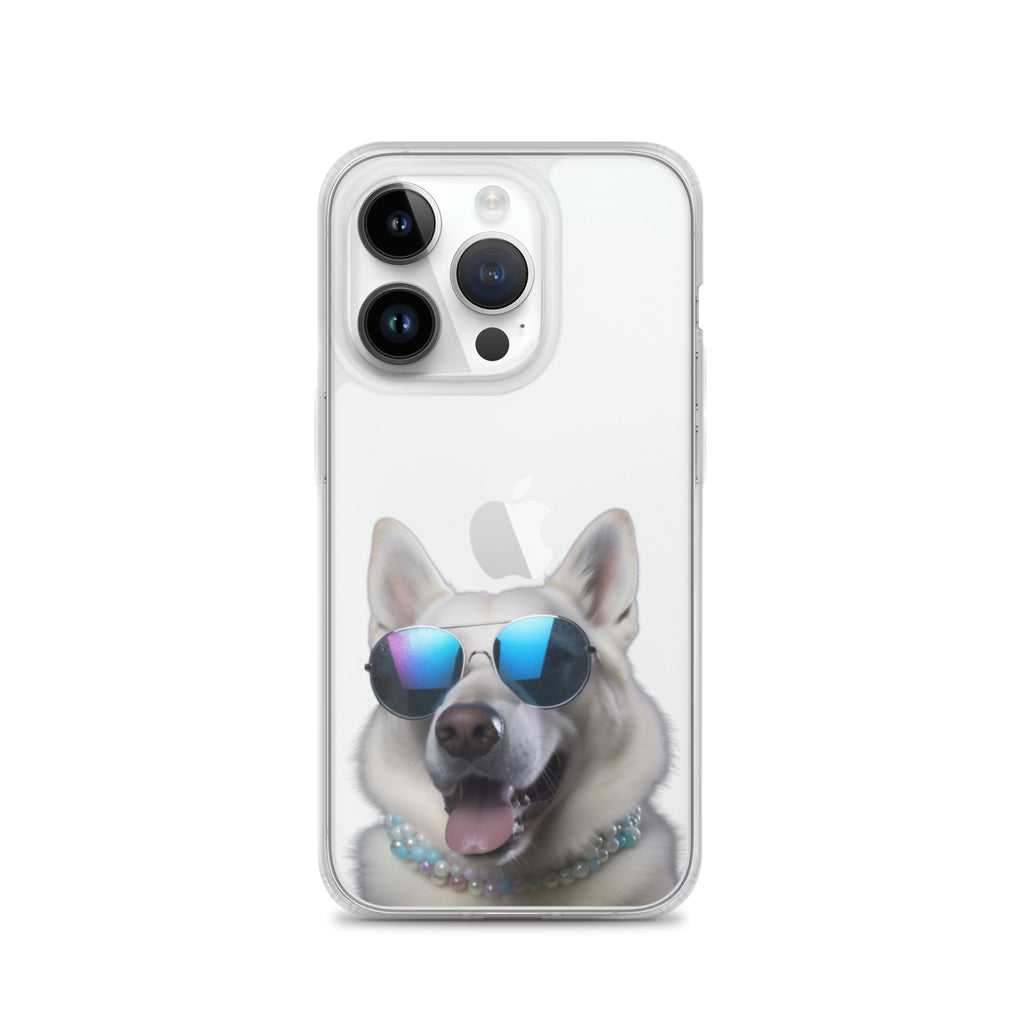 Glasses Dog I Clear Case for iPhone