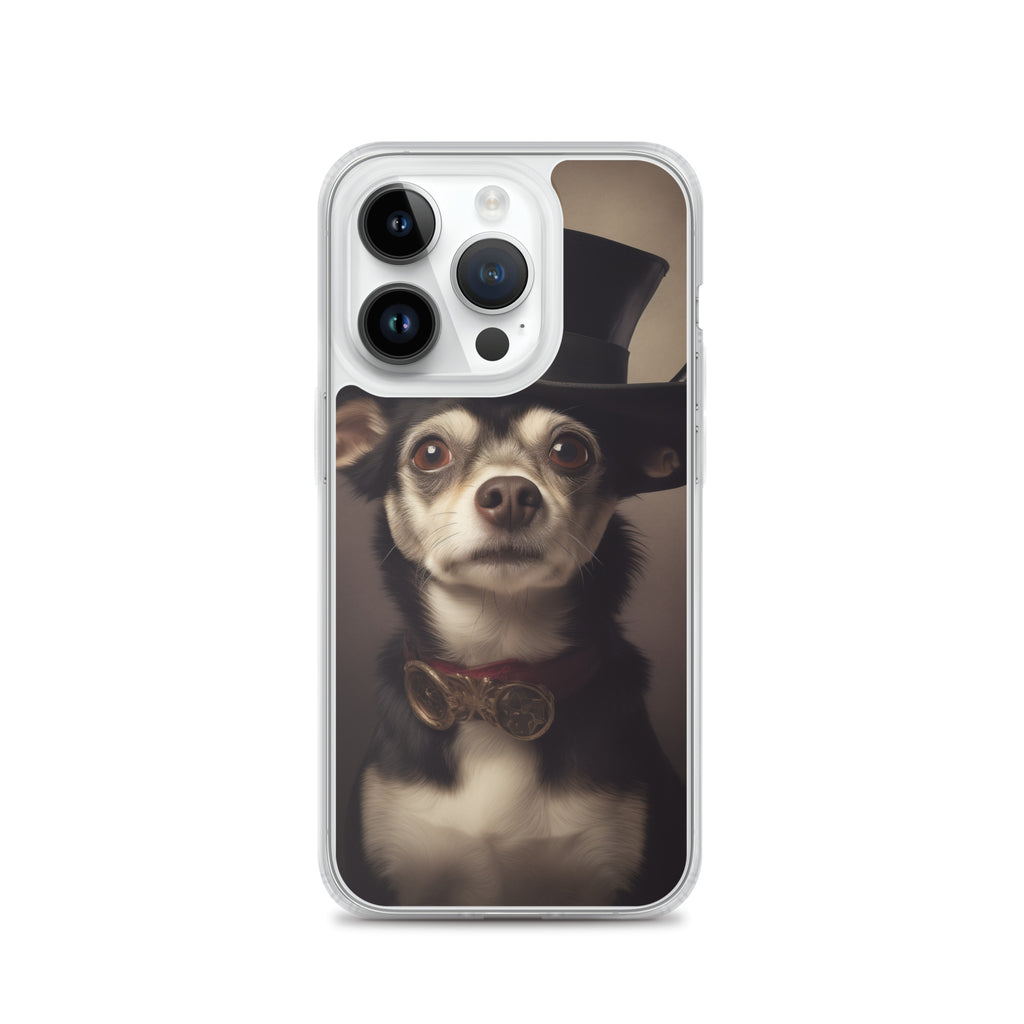 Top Hat Dog A Clear Case for iPhone