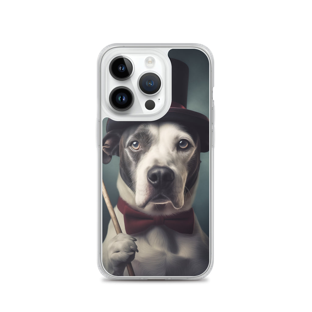 Top Hat Dog D Clear Case for iPhone