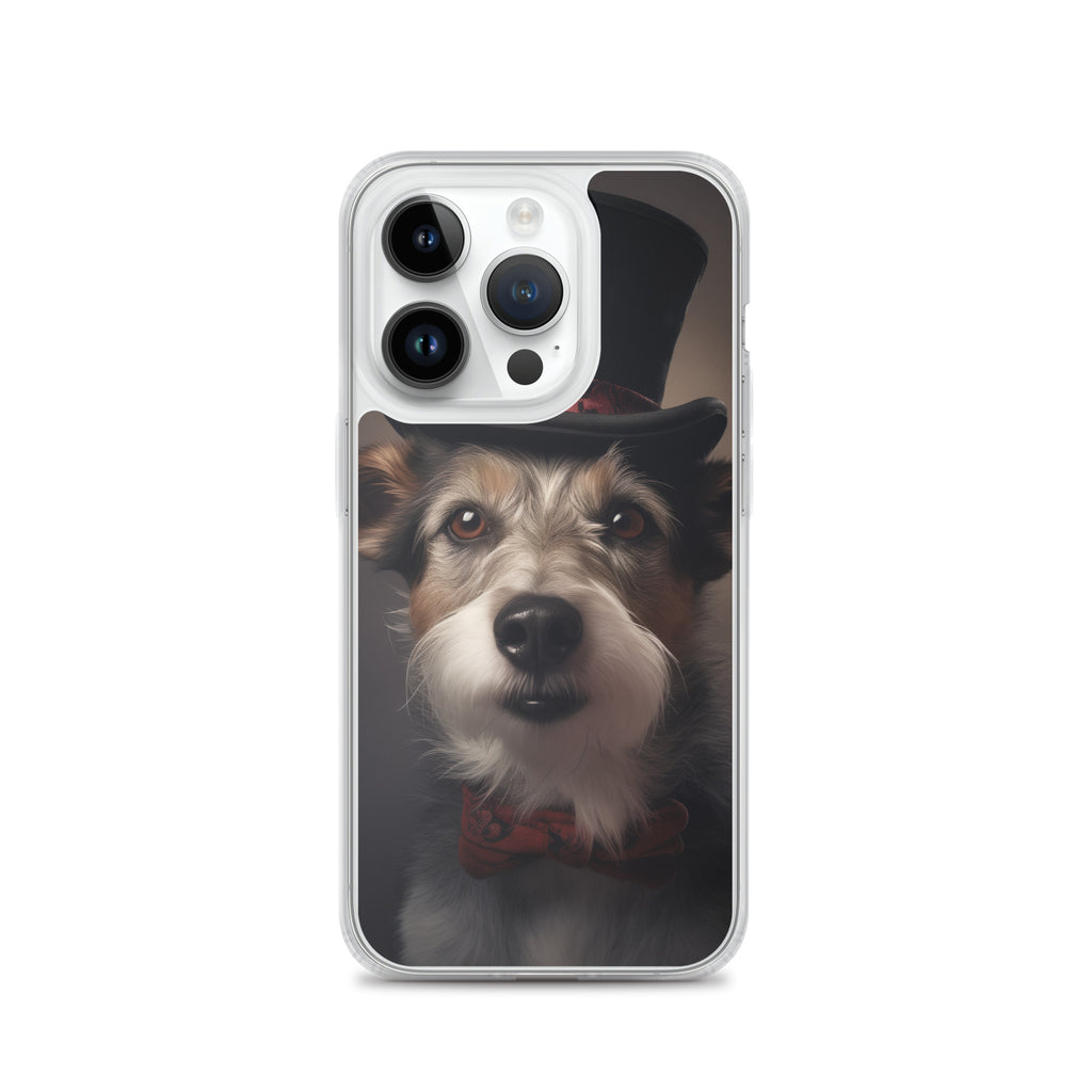 Top Hat Dog E Clear Case for iPhone