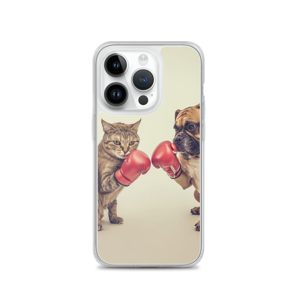 Boxing Dog n Cat A Clear Case for iPhone®