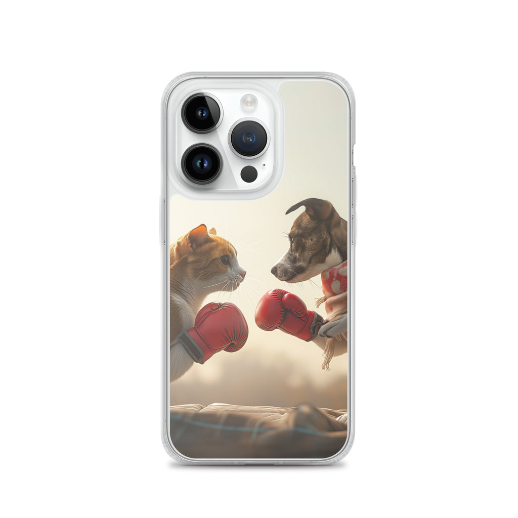 Boxing Dog n Cat D Clear Case for iPhone®