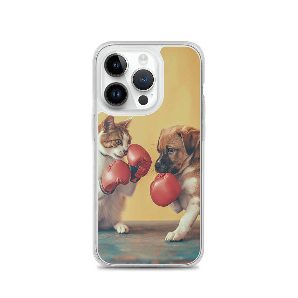 Boxing Dog n Cat E Clear Case for iPhone®