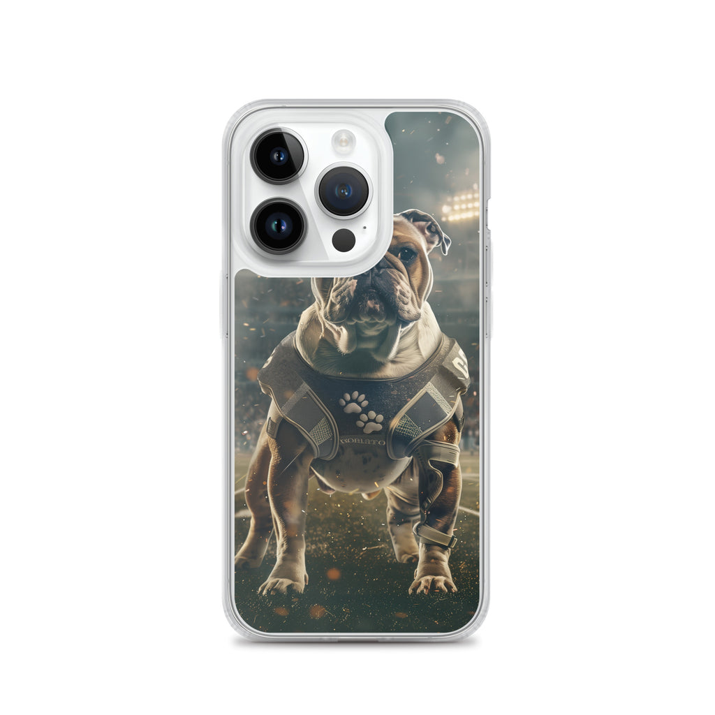 Bulldog Football-Themed Clear Case for iPhone®