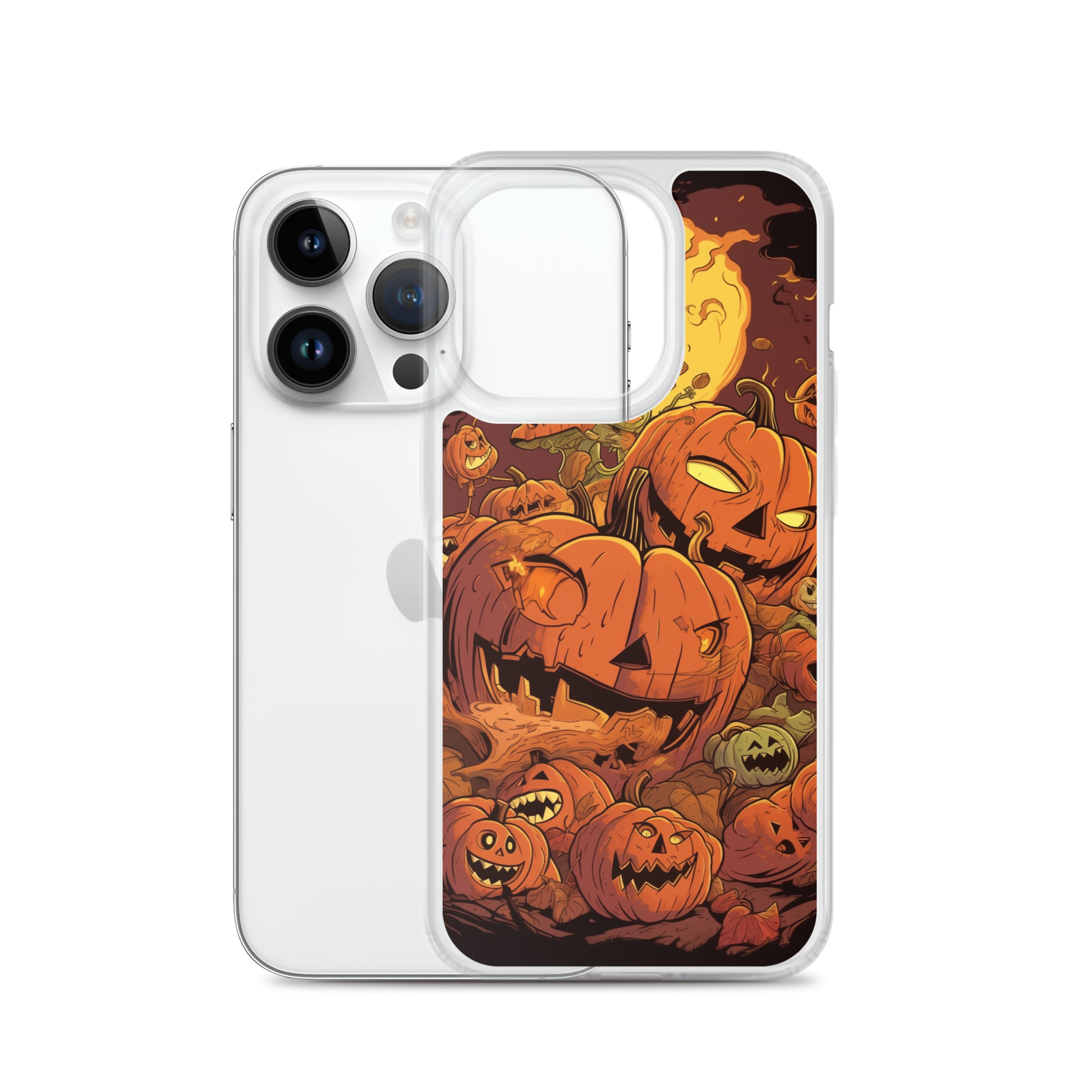 Halloween Pumpkin D Clear Case for iPhone