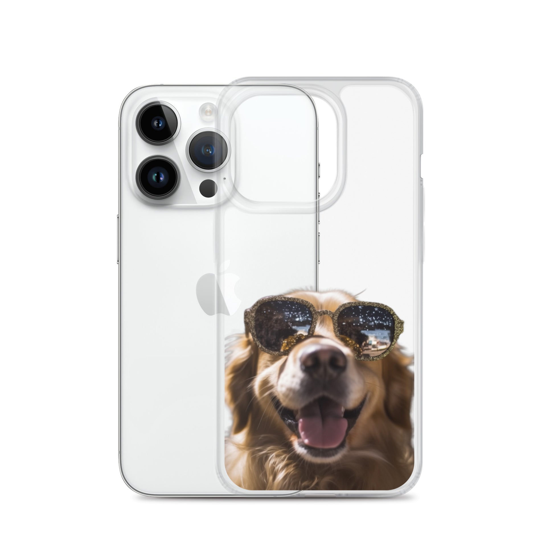 Glasses Dog C Clear Case for iPhone