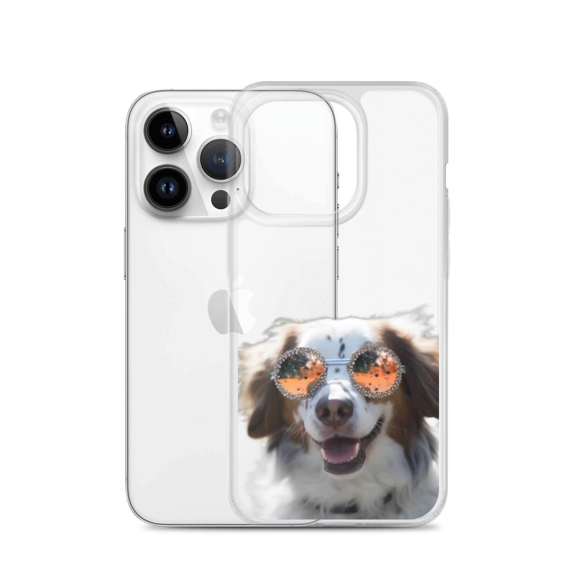 Glasses Dog F Clear Case for iPhone