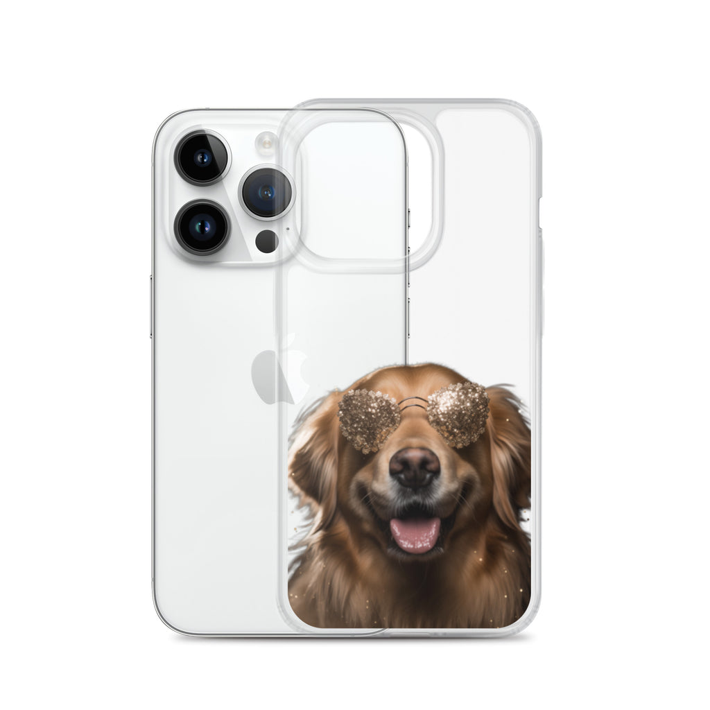 Glasses Dog G Clear Case for iPhone