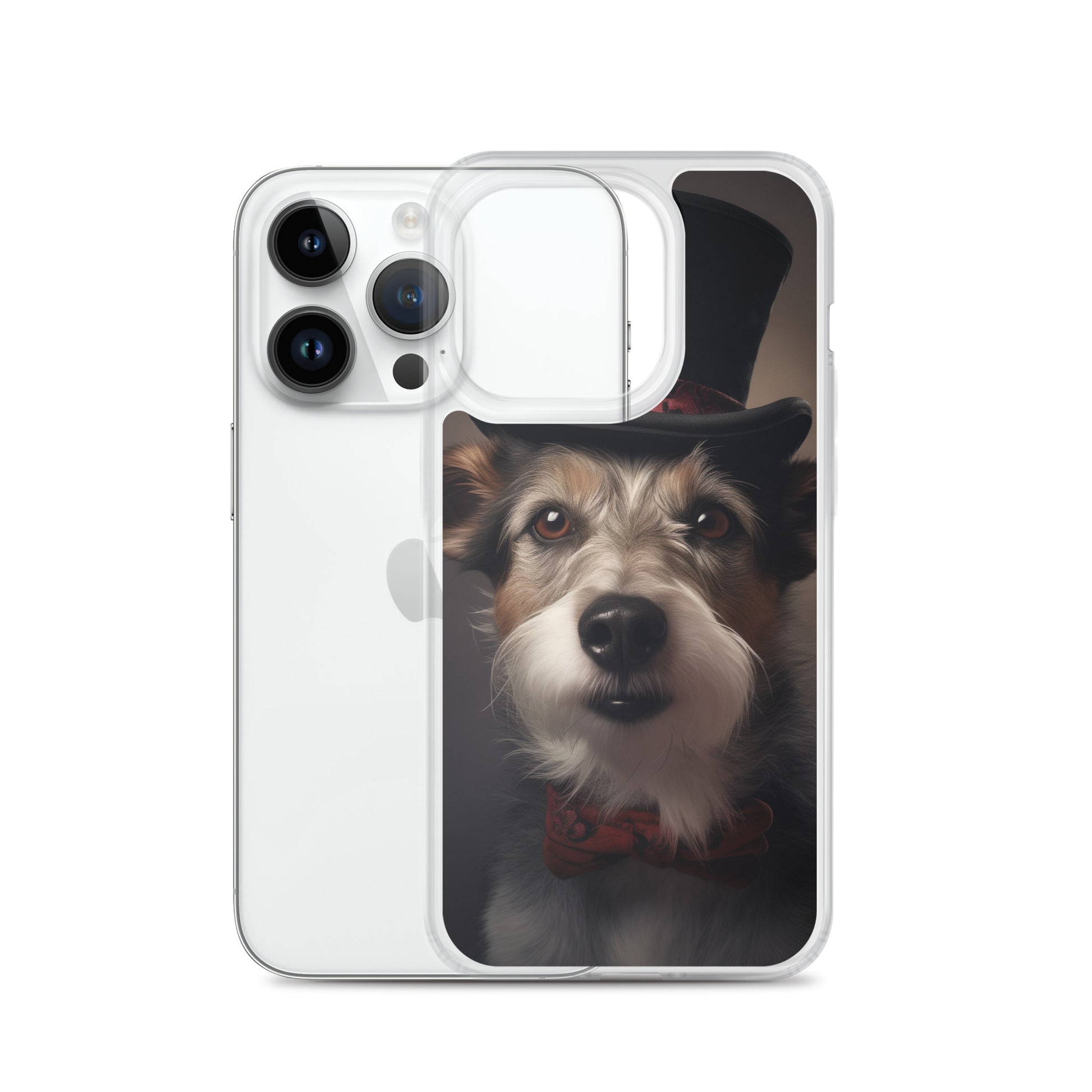 Top Hat Dog E Clear Case for iPhone
