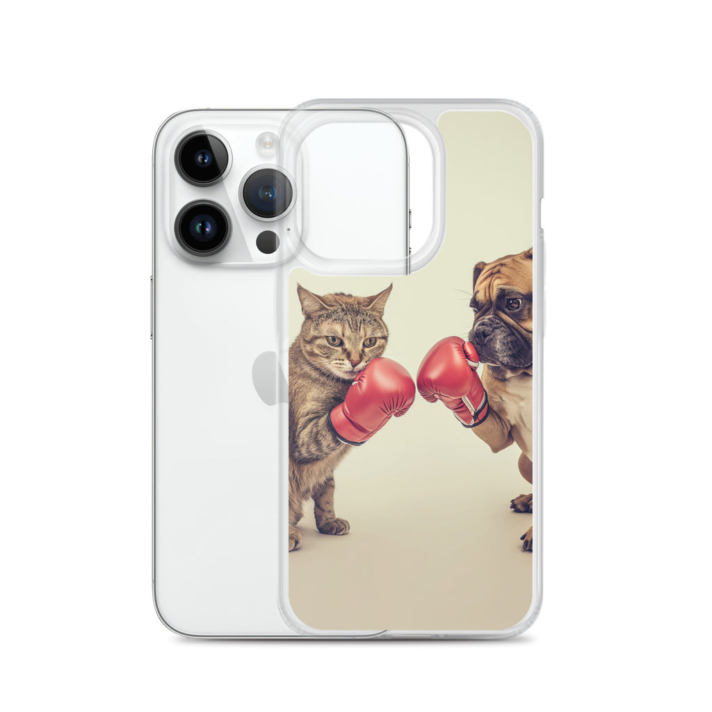 Boxing Dog n Cat A Clear Case for iPhone®