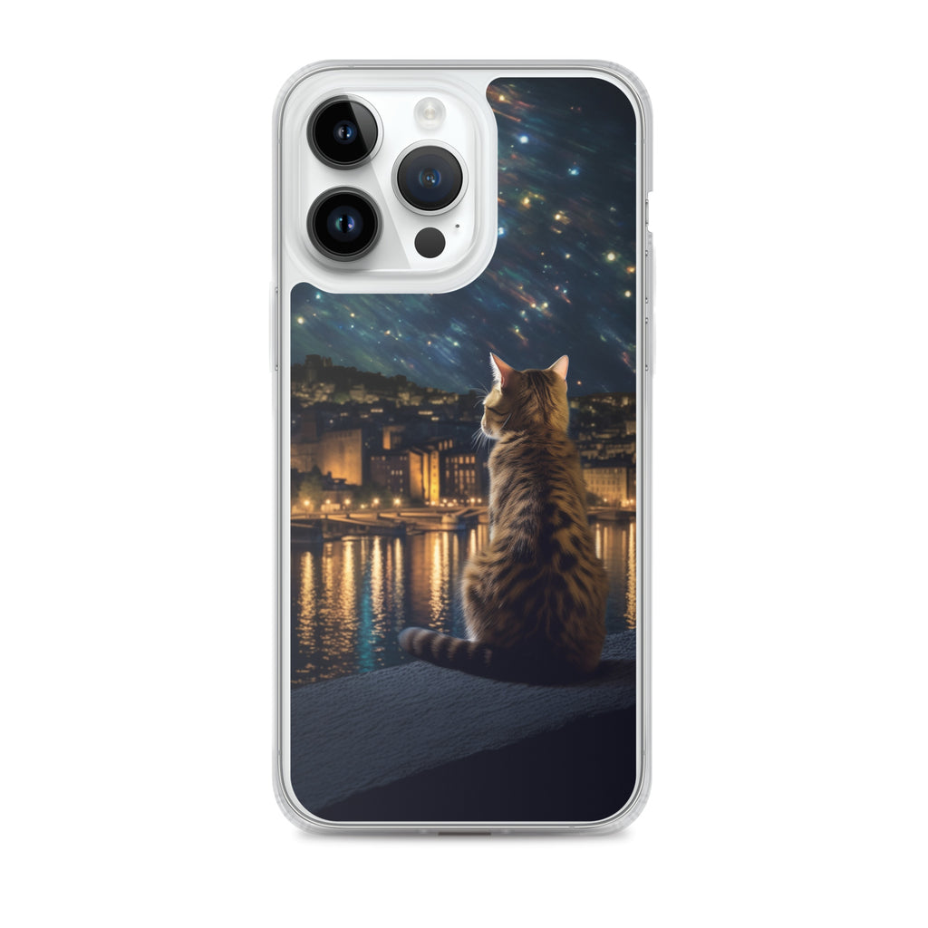 Starry Cat B Clear Case for iPhone