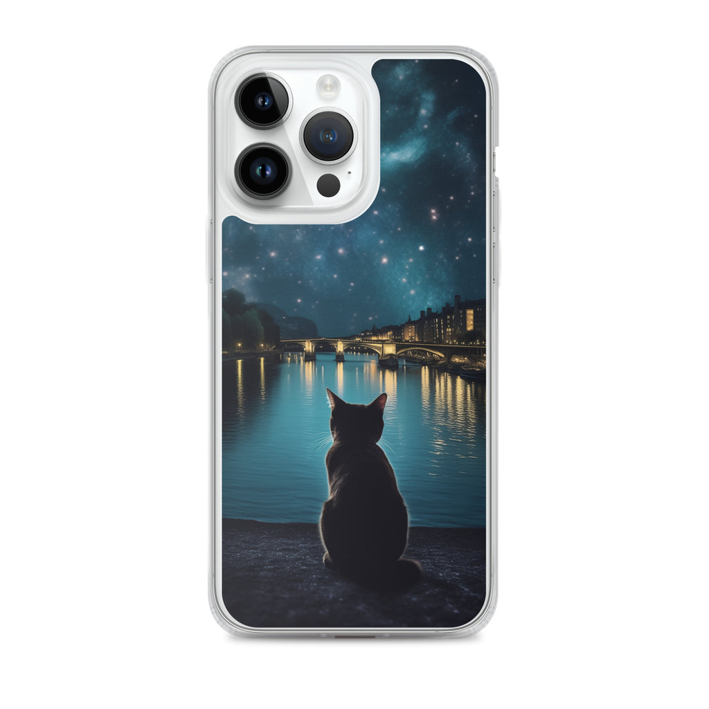 Starry Cat D Clear Case for iPhone