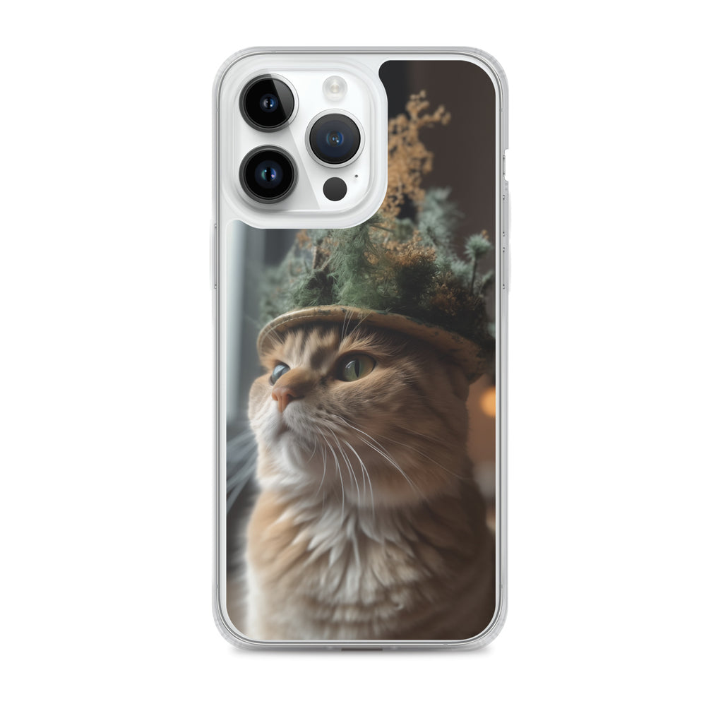 Cat Hat B Clear Case for iPhone