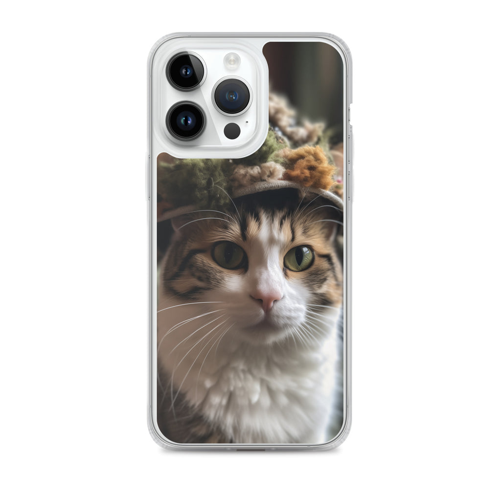 Cat Hat E Clear Case for iPhone