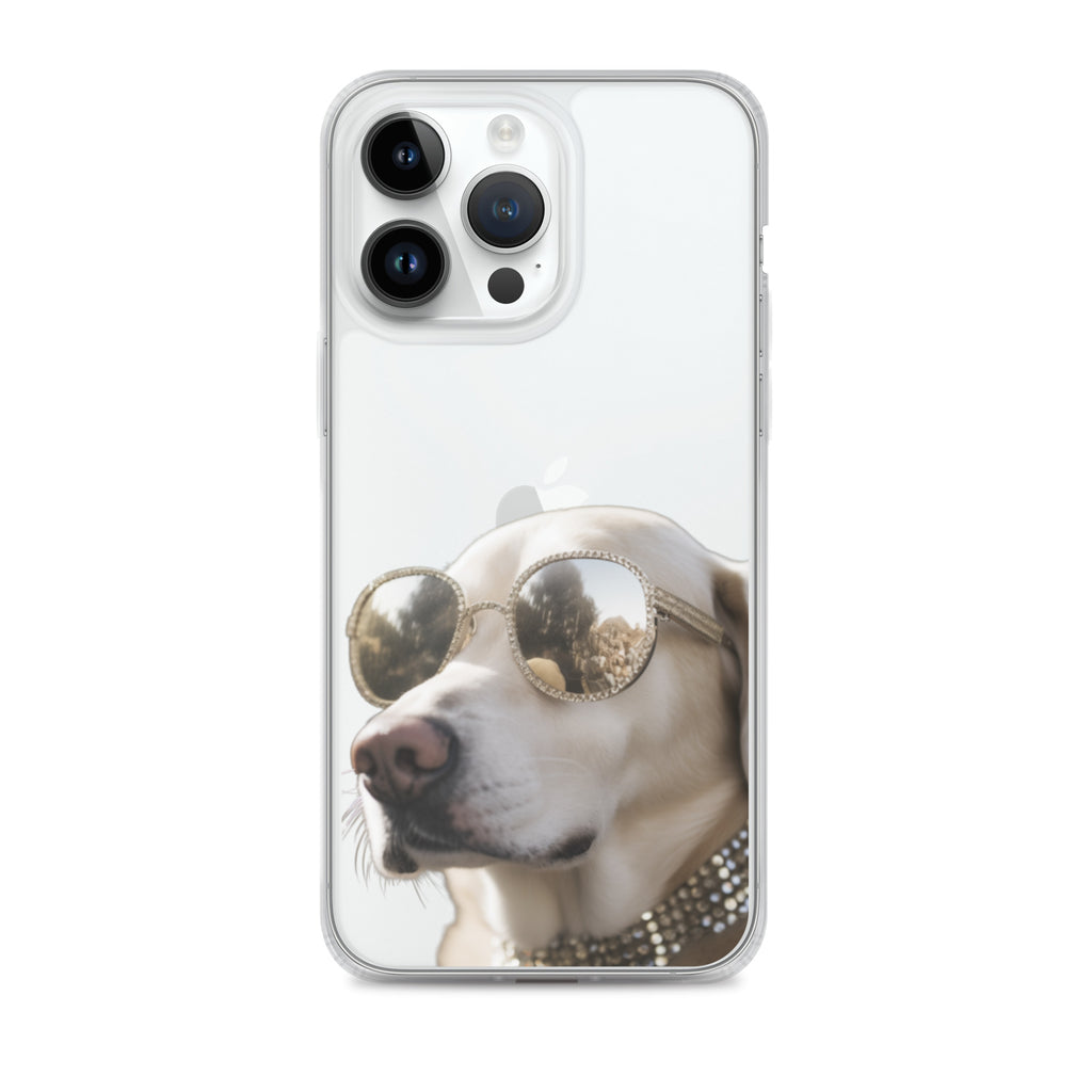 Glasses Dog B Clear Case for iPhone