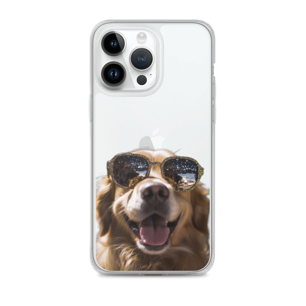 Glasses Dog C Clear Case for iPhone