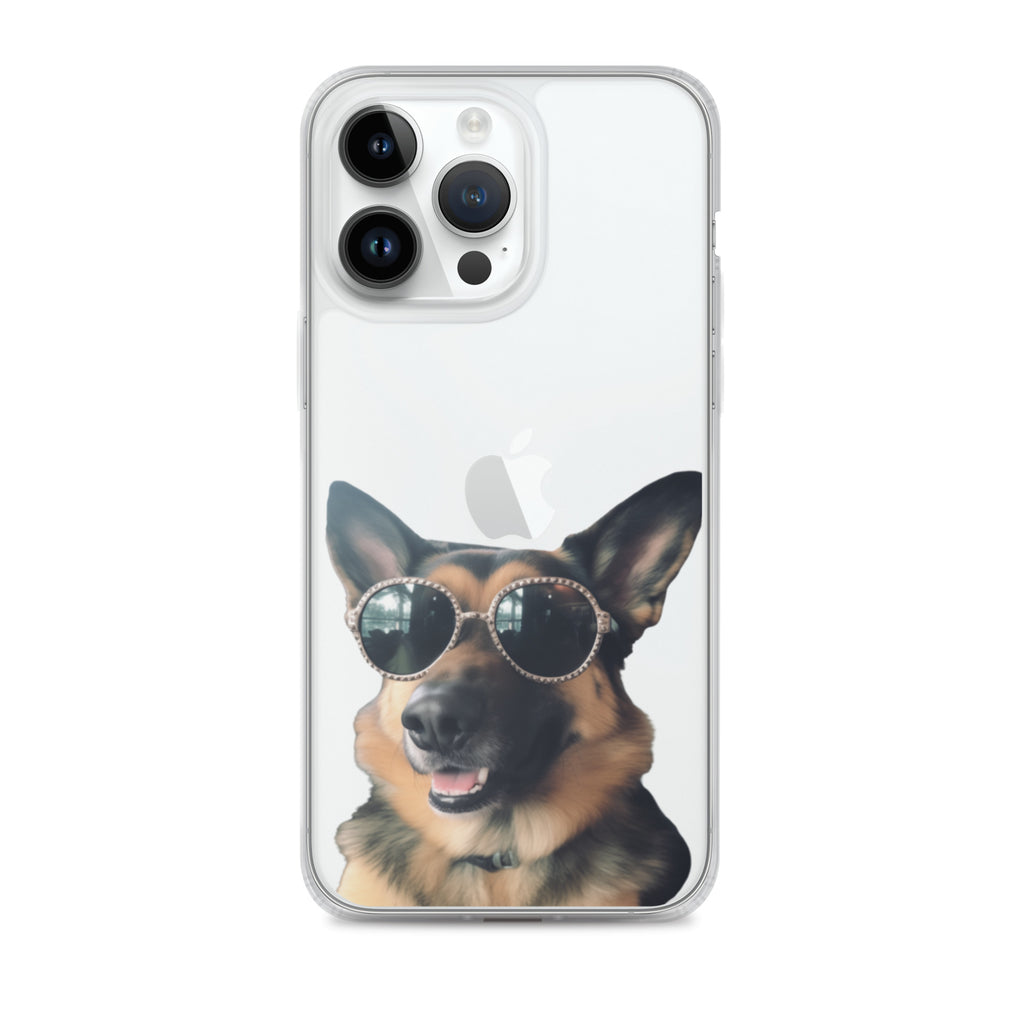 Glasses Dog D Clear Case for iPhone