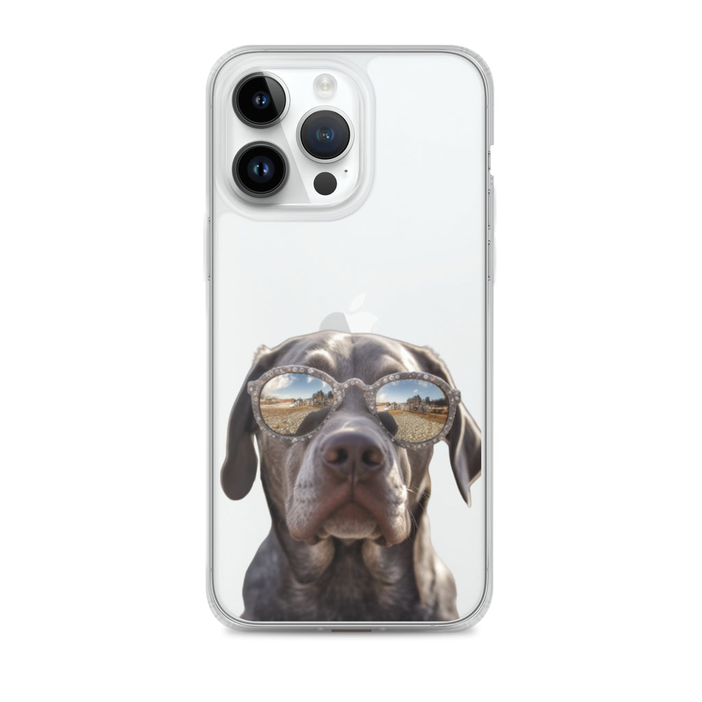 Glasses Dog E Clear Case for iPhone