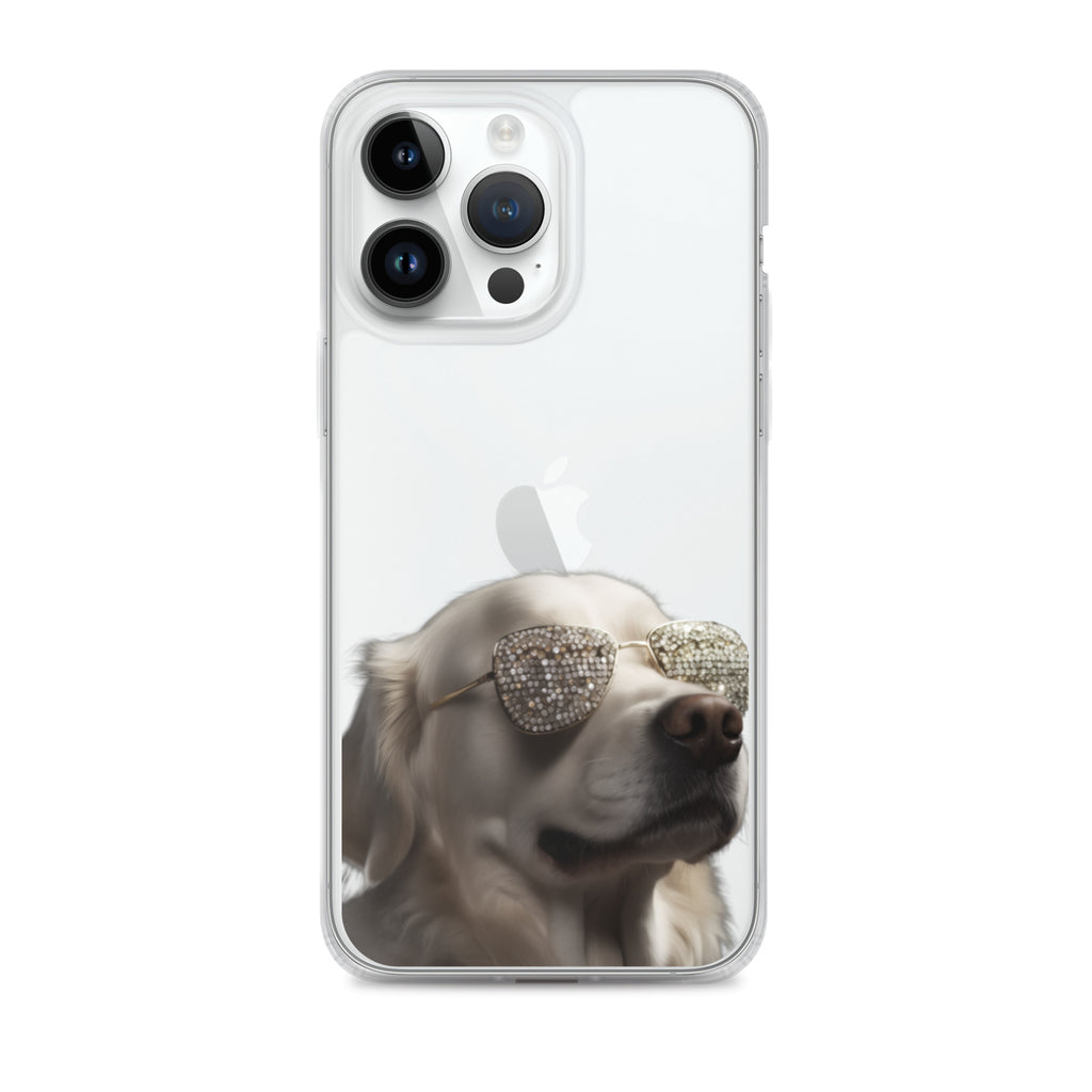 Glasses Dog M Clear Case for iPhone