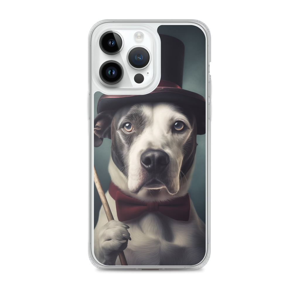 Top Hat Dog D Clear Case for iPhone