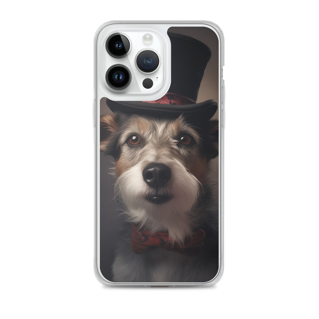 Top Hat Dog E Clear Case for iPhone