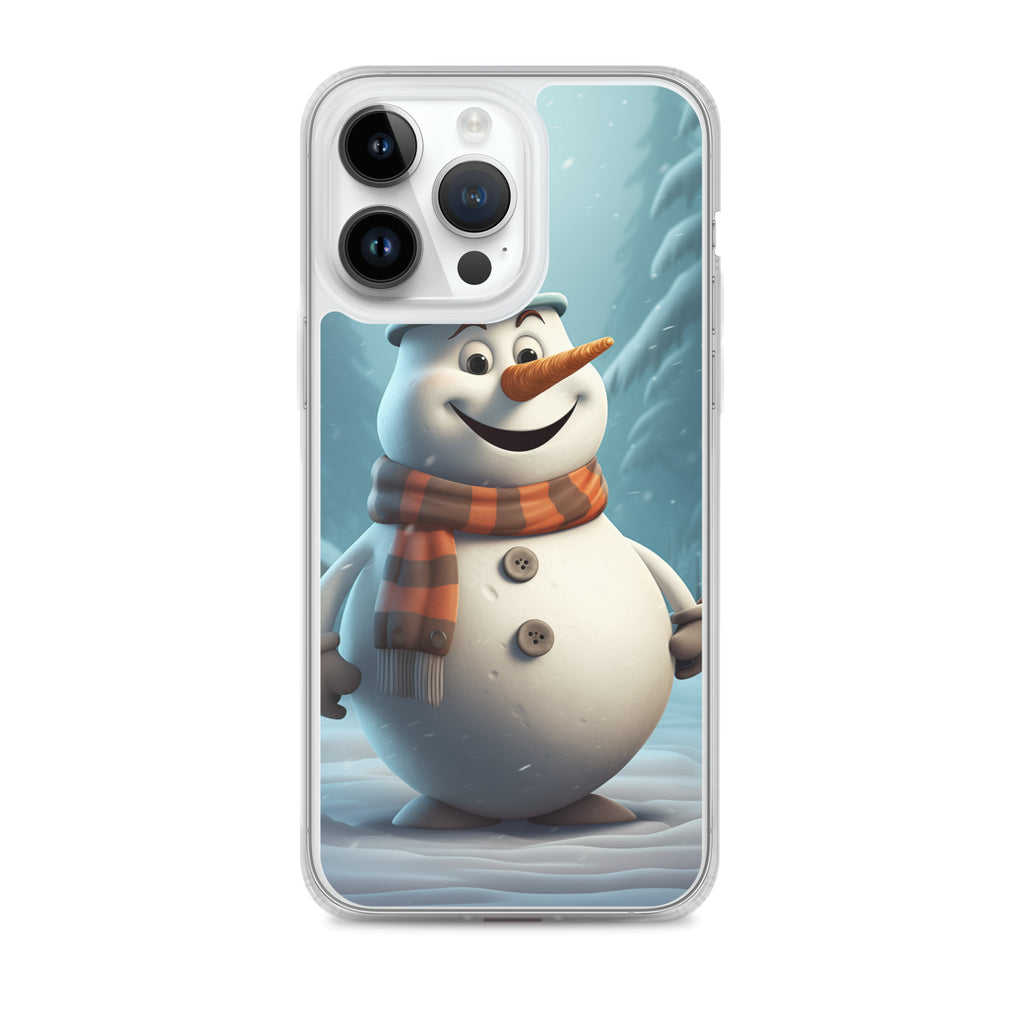 Snowman Gray Clear Case for iPhone®