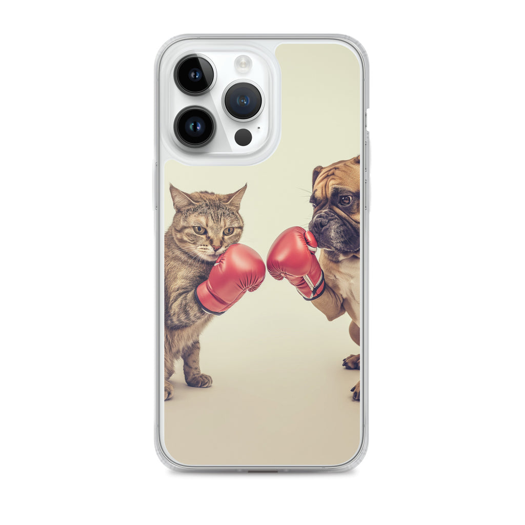 Boxing Dog n Cat A Clear Case for iPhone®