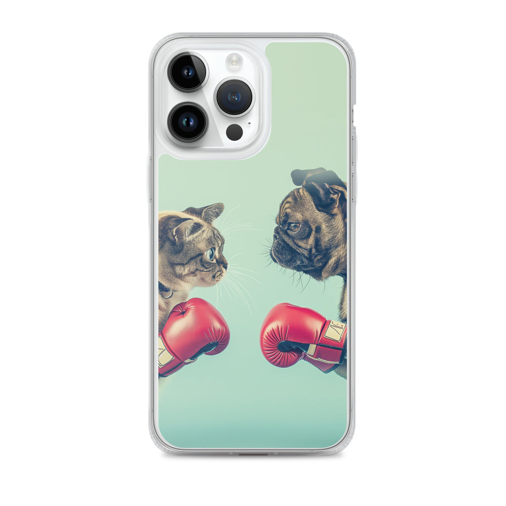 Boxing Dog n Cat B Clear Case for iPhone®