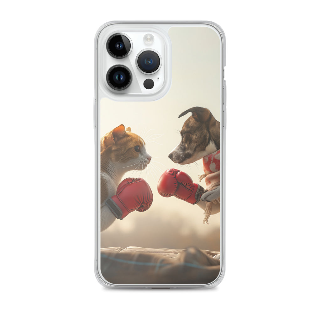 Boxing Dog n Cat D Clear Case for iPhone®