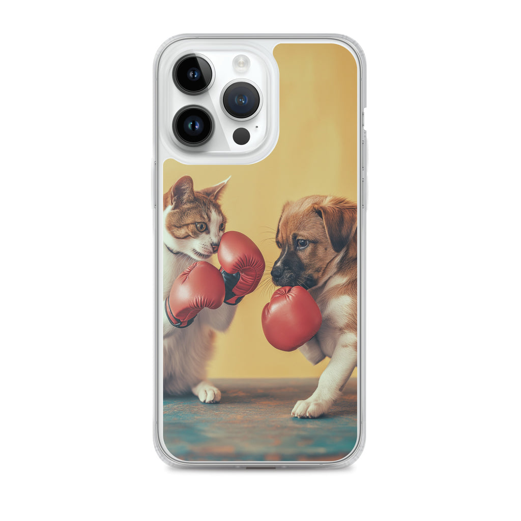 Boxing Dog n Cat E Clear Case for iPhone®