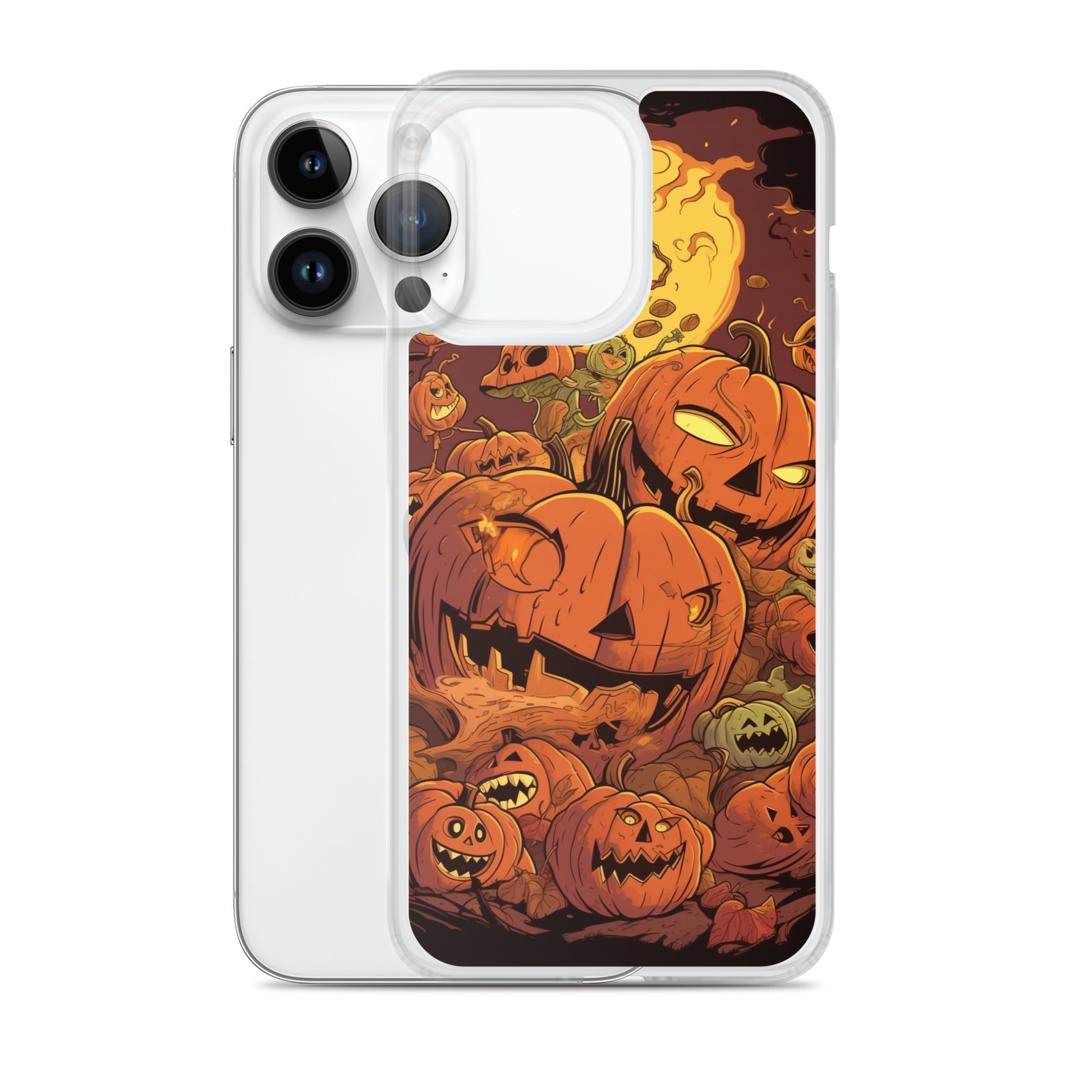 Halloween Pumpkin D Clear Case for iPhone