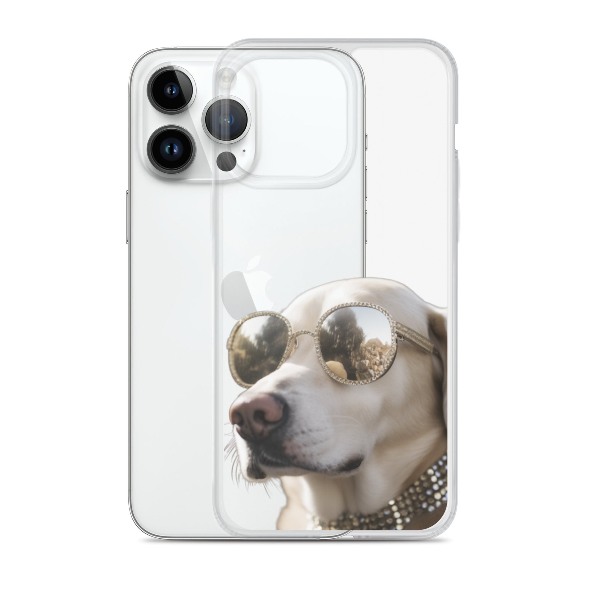 Glasses Dog B Clear Case for iPhone