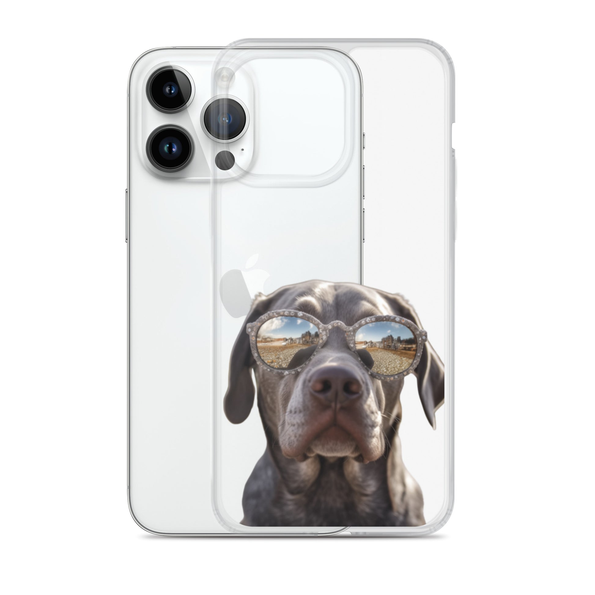 Glasses Dog E Clear Case for iPhone