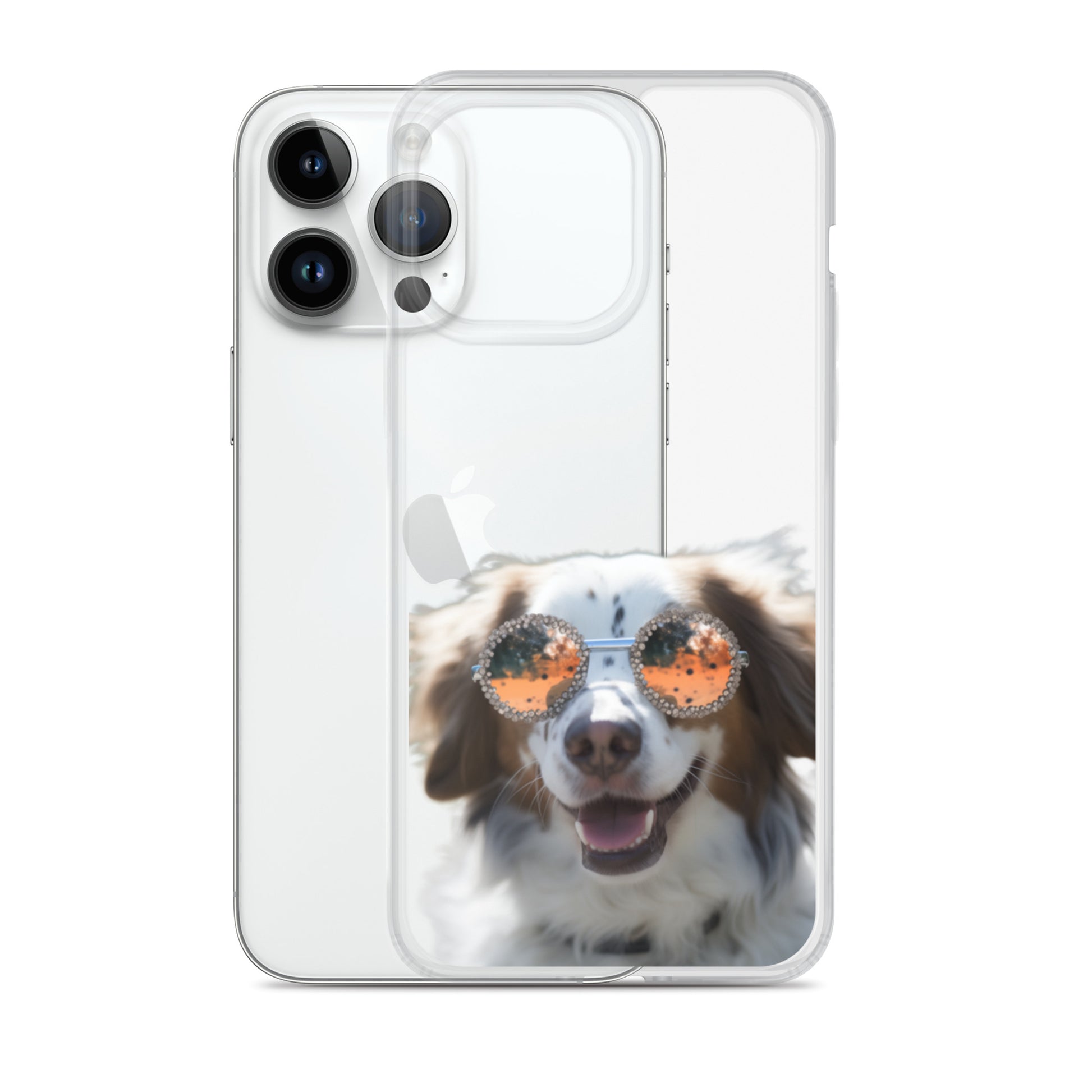 Glasses Dog F Clear Case for iPhone