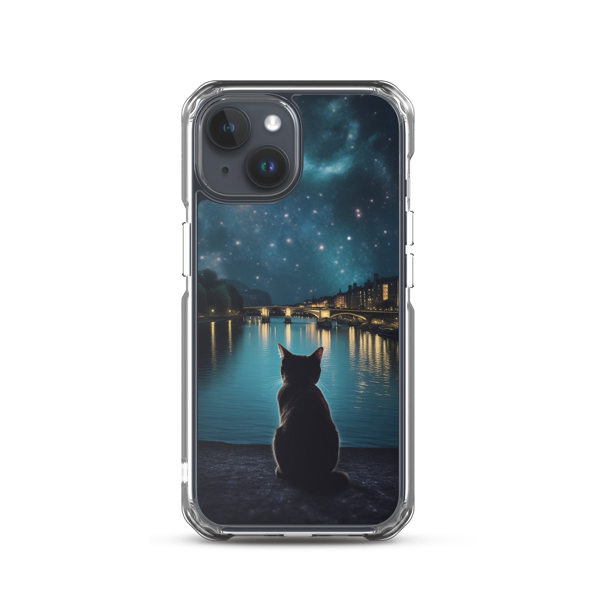 Starry Cat D Clear Case for iPhone