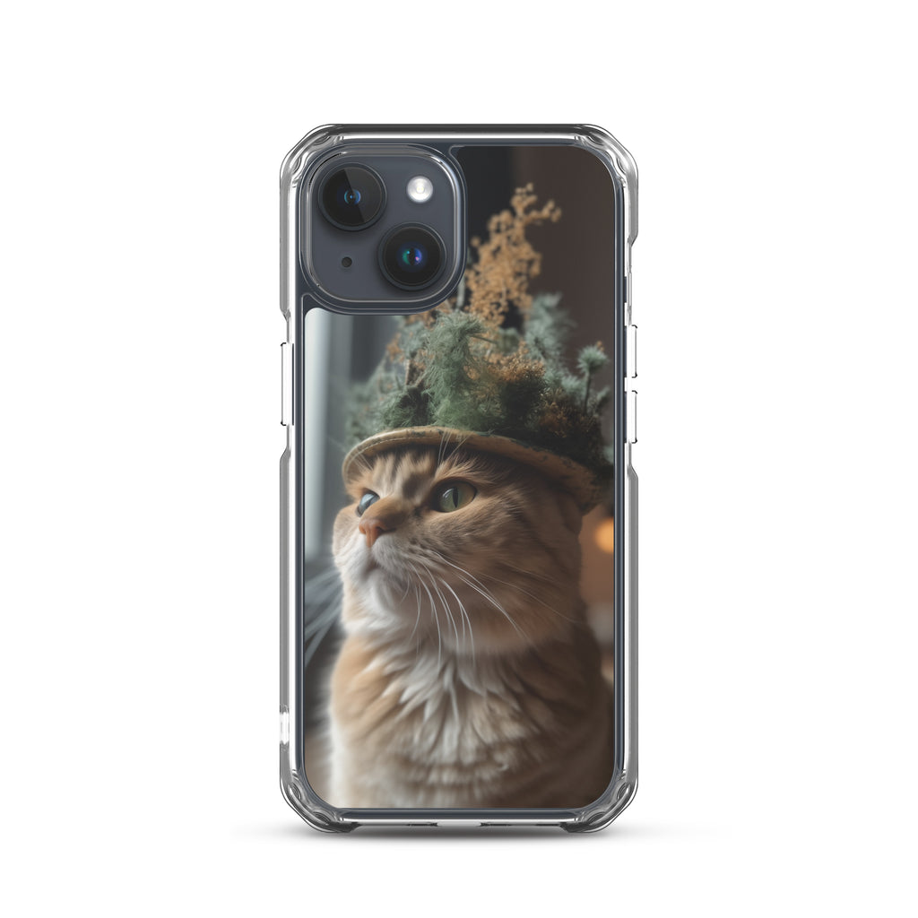 Cat Hat B Clear Case for iPhone