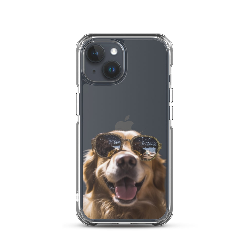 Glasses Dog C Clear Case for iPhone