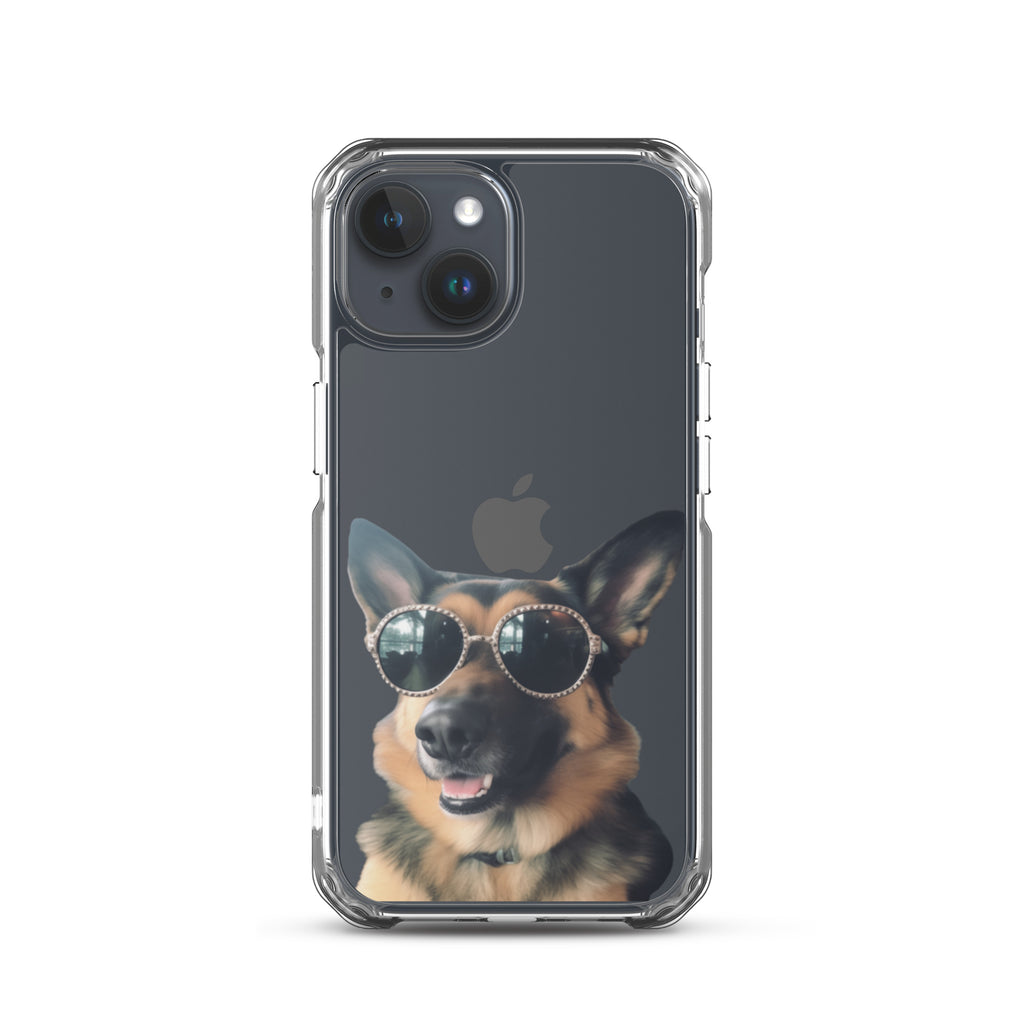 Glasses Dog D Clear Case for iPhone