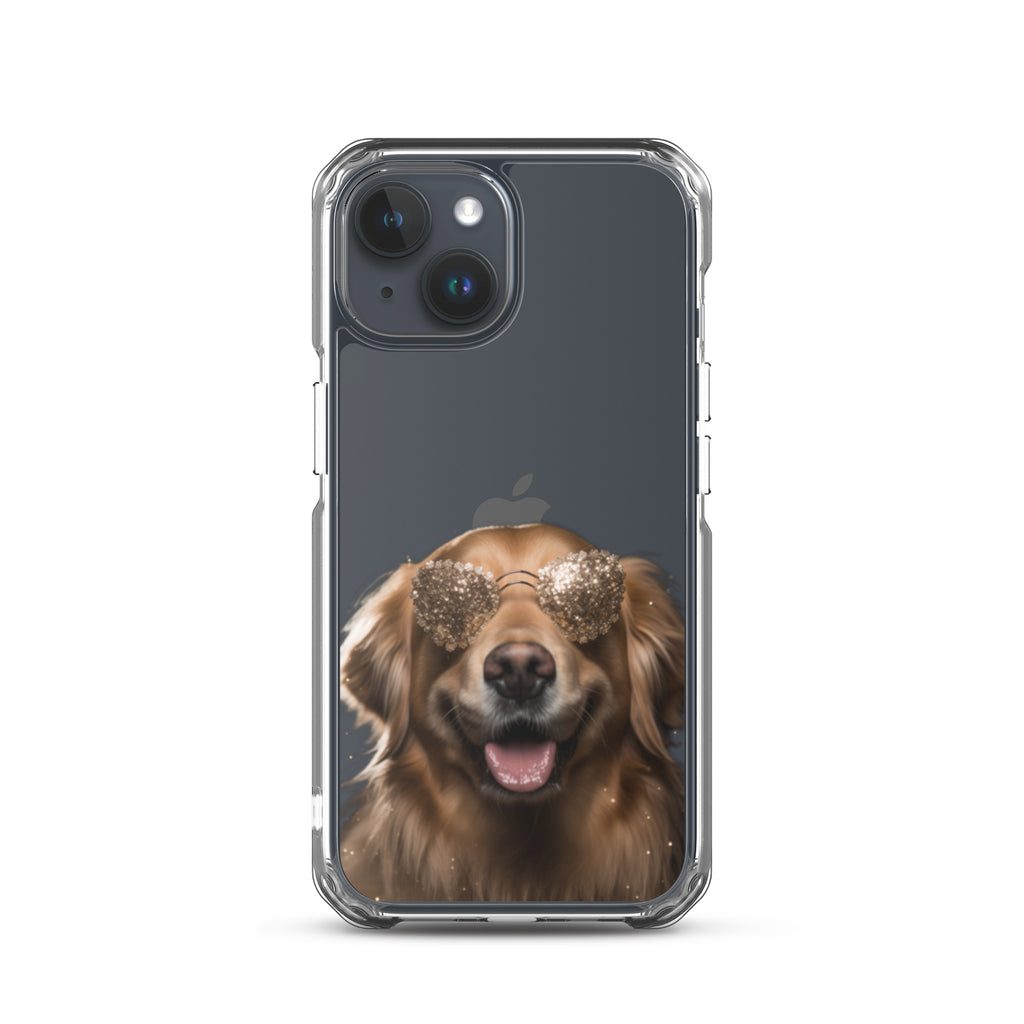 Glasses Dog G Clear Case for iPhone