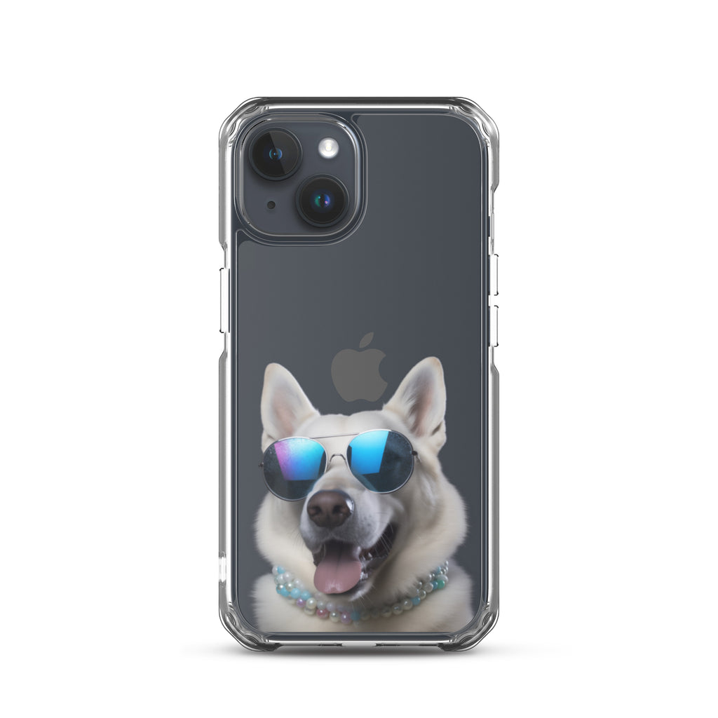 Glasses Dog I Clear Case for iPhone