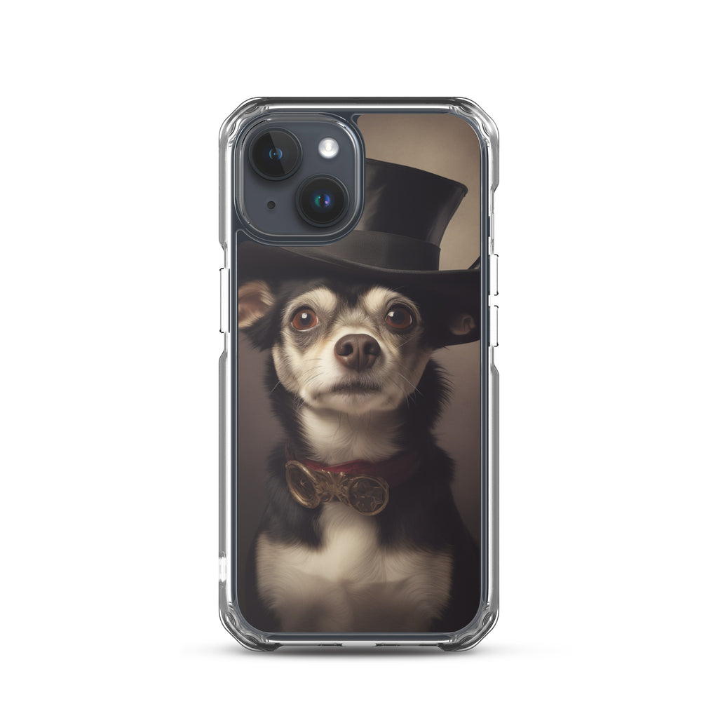 Top Hat Dog A Clear Case for iPhone