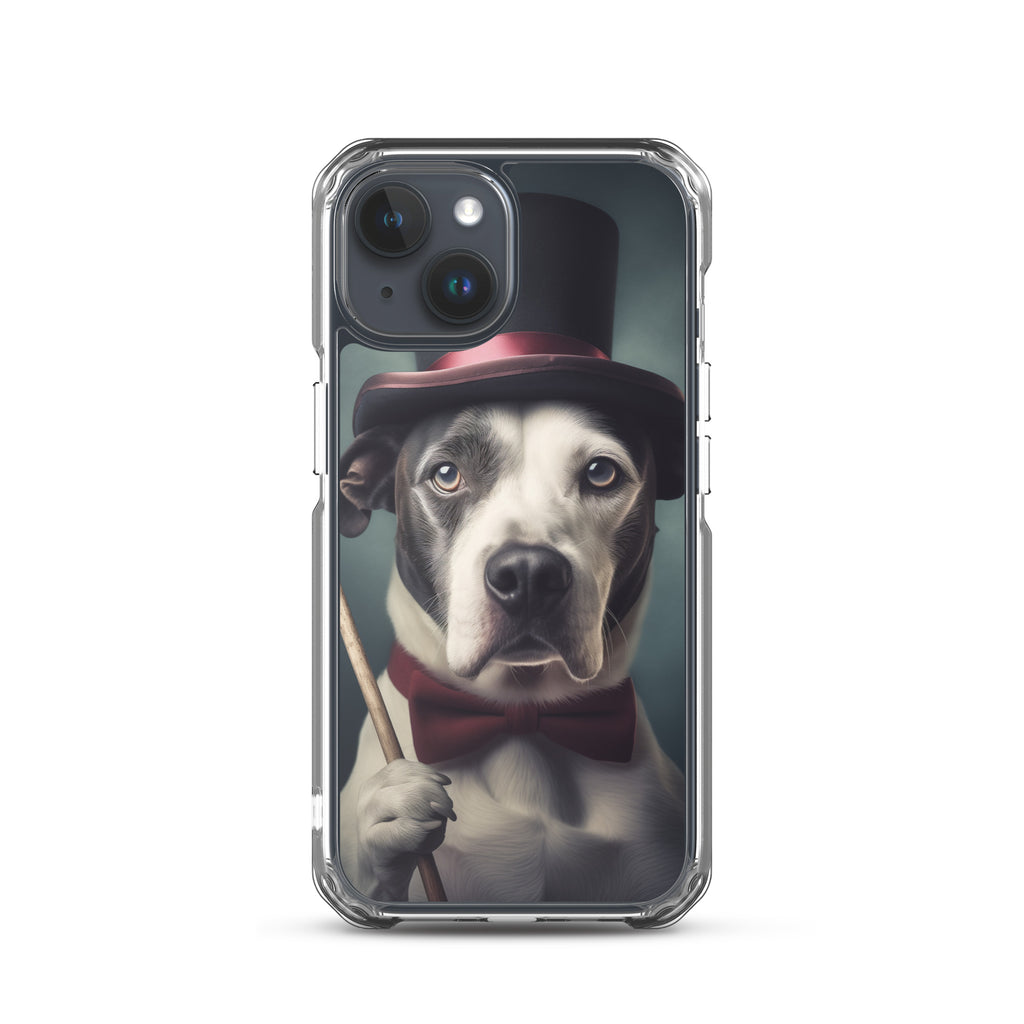 Top Hat Dog D Clear Case for iPhone