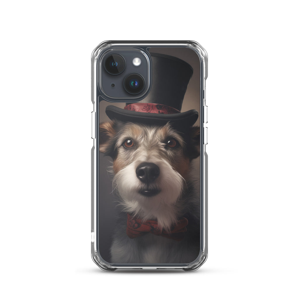 Top Hat Dog E Clear Case for iPhone