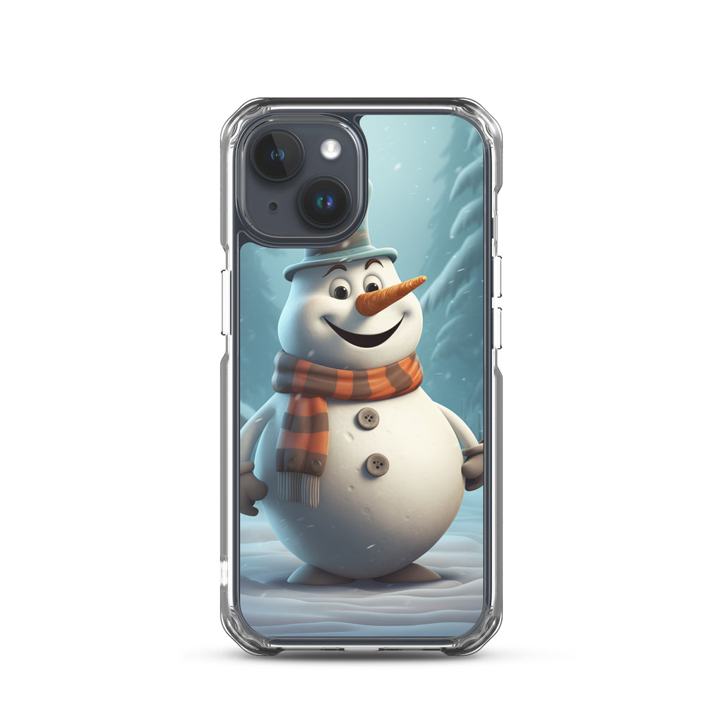 Snowman Gray Clear Case for iPhone®