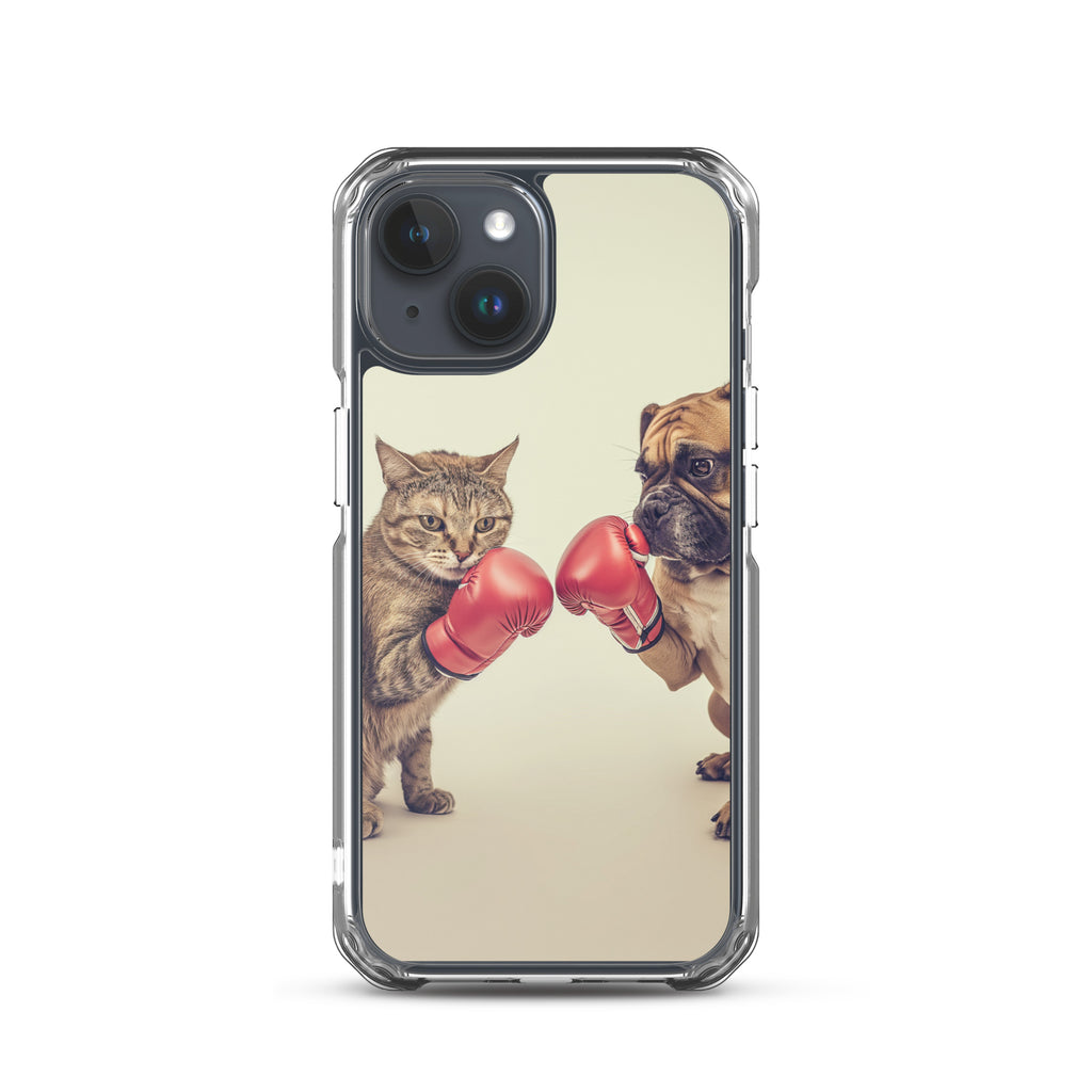 Boxing Dog n Cat A Clear Case for iPhone®