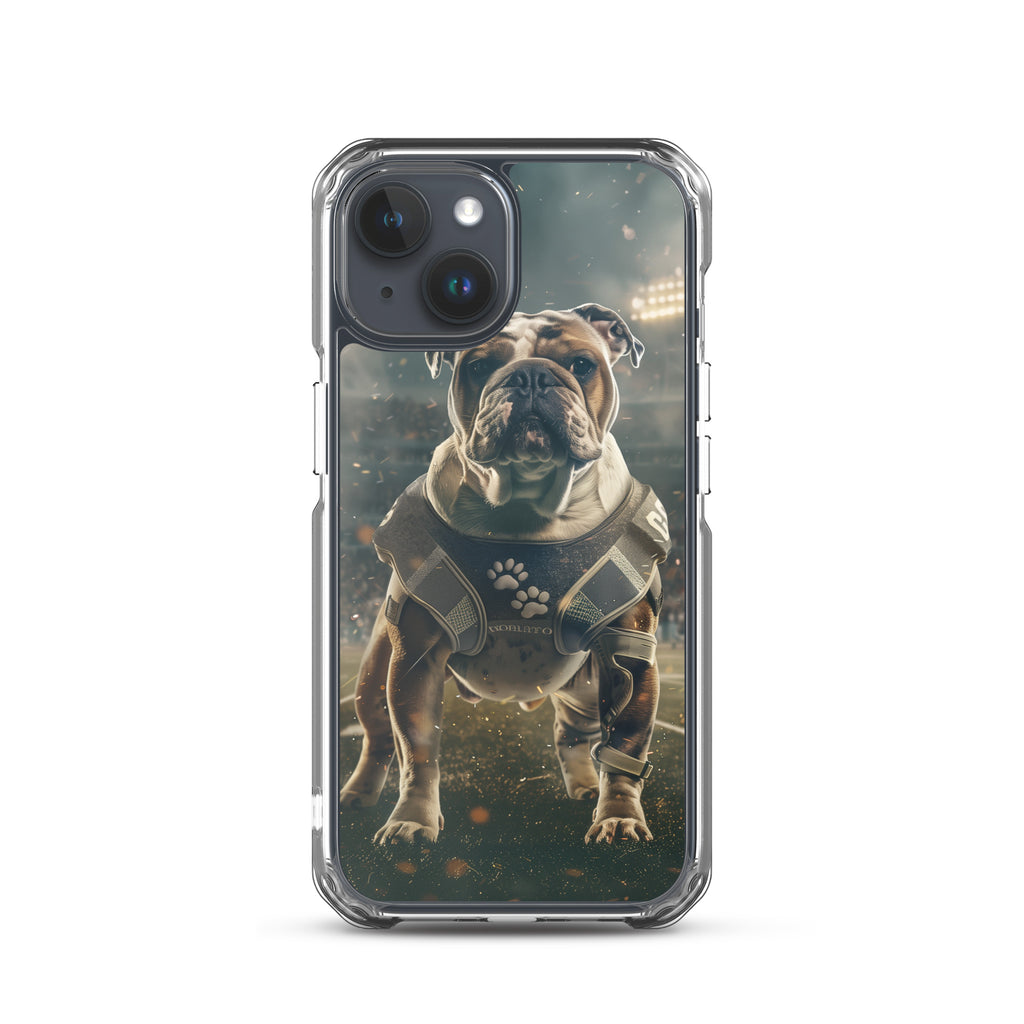 Bulldog Football-Themed Clear Case for iPhone®